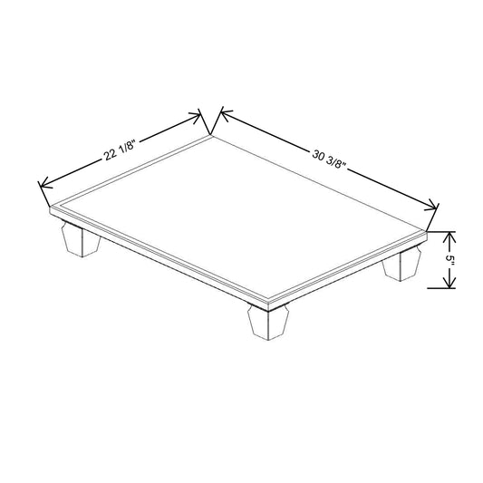 Fabuwood Allure Galaxy Cobblestone 30"W & 22"D Shaker Platform With Cove Feet For V30