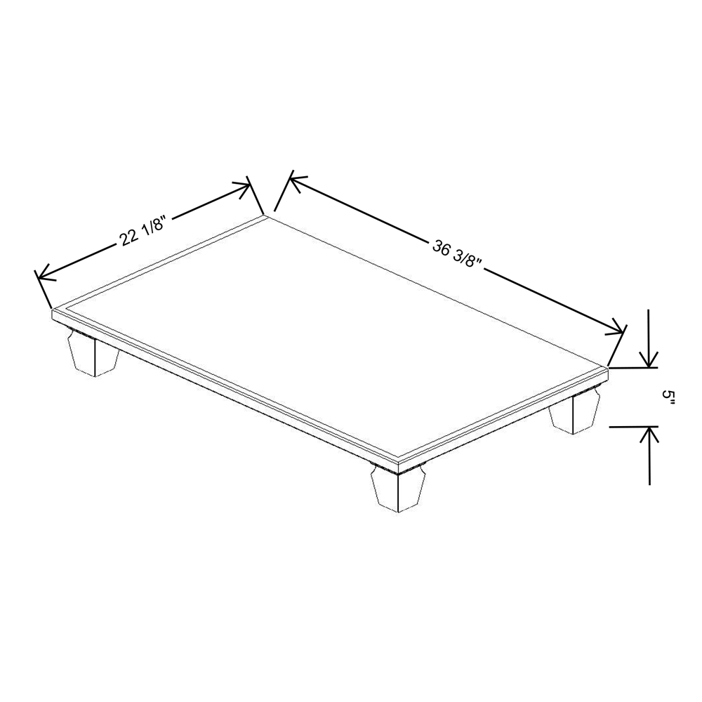 Fabuwood Allure Luna Timber 36"W & 22"D Shaker Platform With Cove Feet For V36