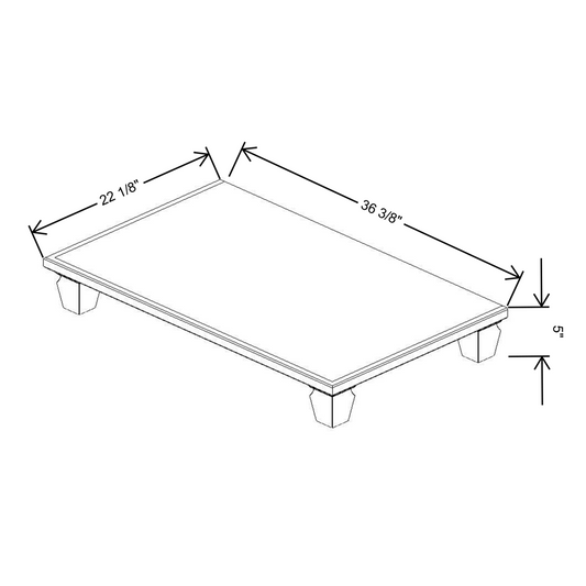 Fabuwood Allure Galaxy Mocha 36"W & 22"D Shaker Platform With Cove Feet For V36