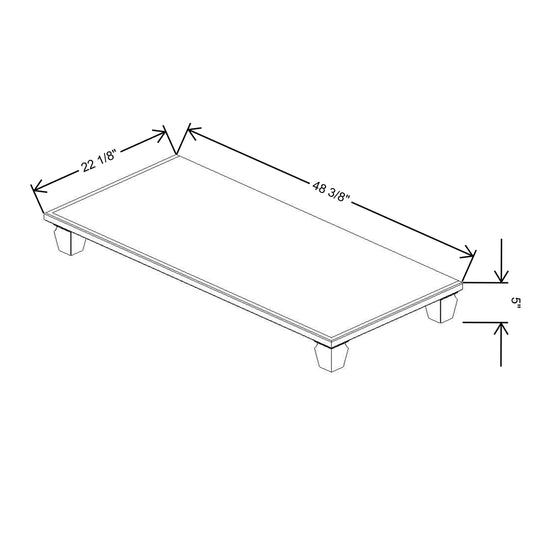 Fabuwood Allure Galaxy Cobblestone 48"W & 22"D Shaker Platform With Cove Feet For V48