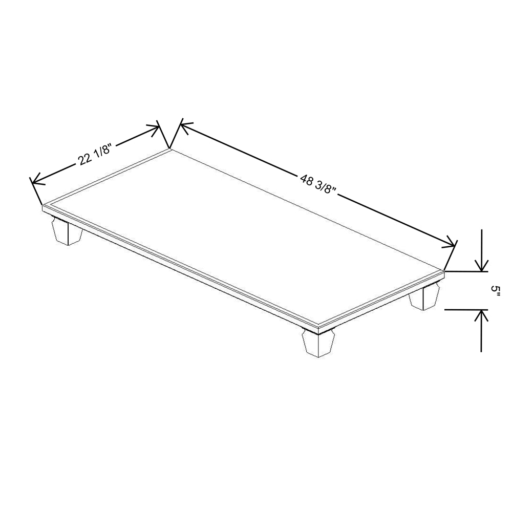 Fabuwood Allure Imperio Dove 48"W & 22"D Shaker Platform With Cove Feet For V48