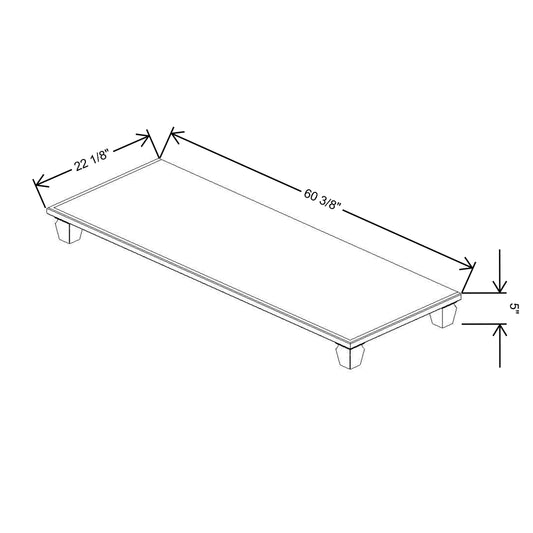 Fabuwood Allure Luna Dove 60"W & 22"D Shaker Platform With Cove Feet For V60