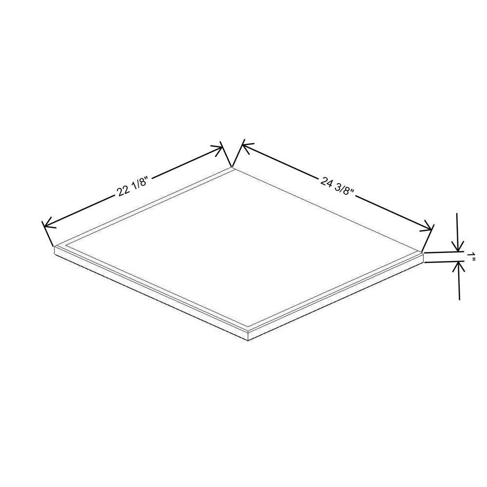 Fabuwood Allure Fusion Dove 24"W & 22"D Shaker Platform For V24