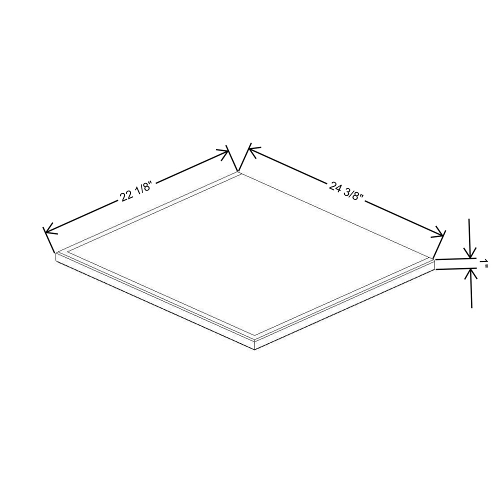 Fabuwood Allure Galaxy Nickel 24"W & 22"D Shaker Platform For V24