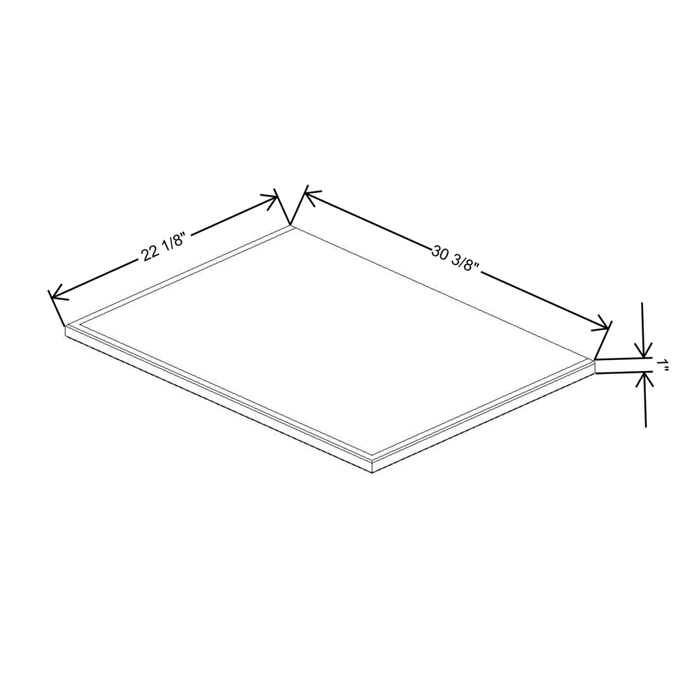 Fabuwood Allure Fusion Nickel 30"W & 22"D Shaker Platform For V30