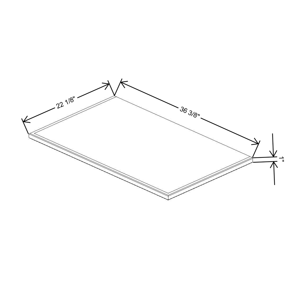 Fabuwood Allure Galaxy horizon 36"W & 22"D Shaker Platform For V36