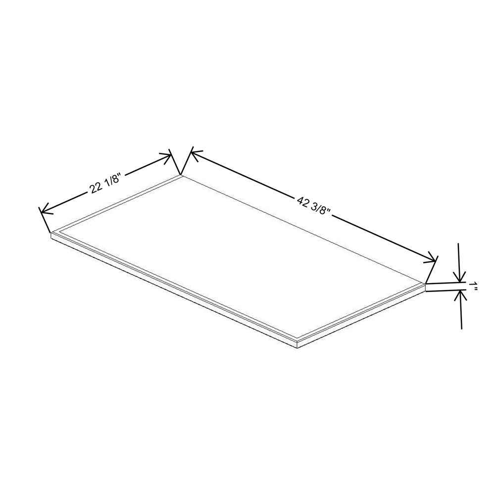 Fabuwood Allure Galaxy horizon 42"W & 22"D Shaker Platform For V42