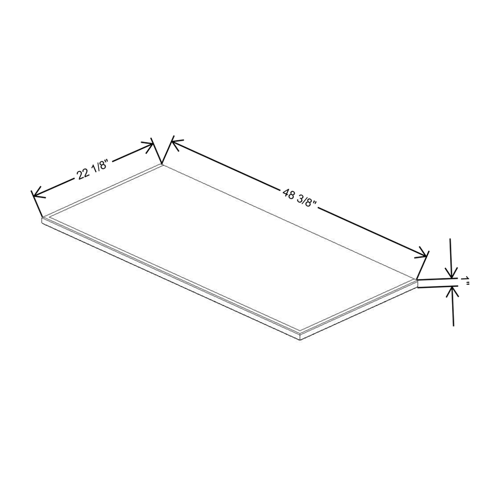 Fabuwood Allure Galaxy horizon 48"W & 22"D Shaker Platform For V48