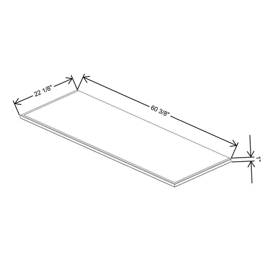 Fabuwood Allure Galaxy Nickel 60"W & 22"D Shaker Platform For V60