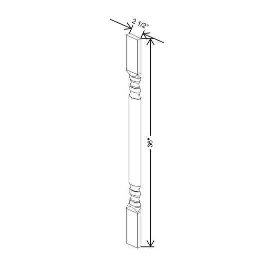 CNC Concord Elegant Dove 36" H Spindle Plain