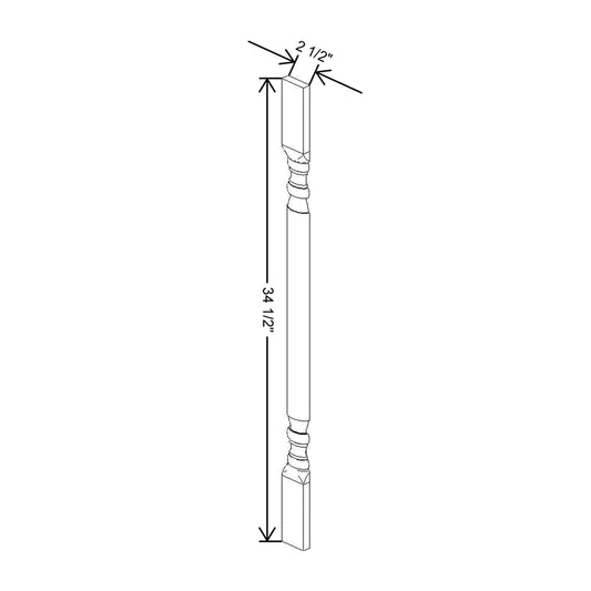 CNC Concord Elegant White 42" H Spindle Plain