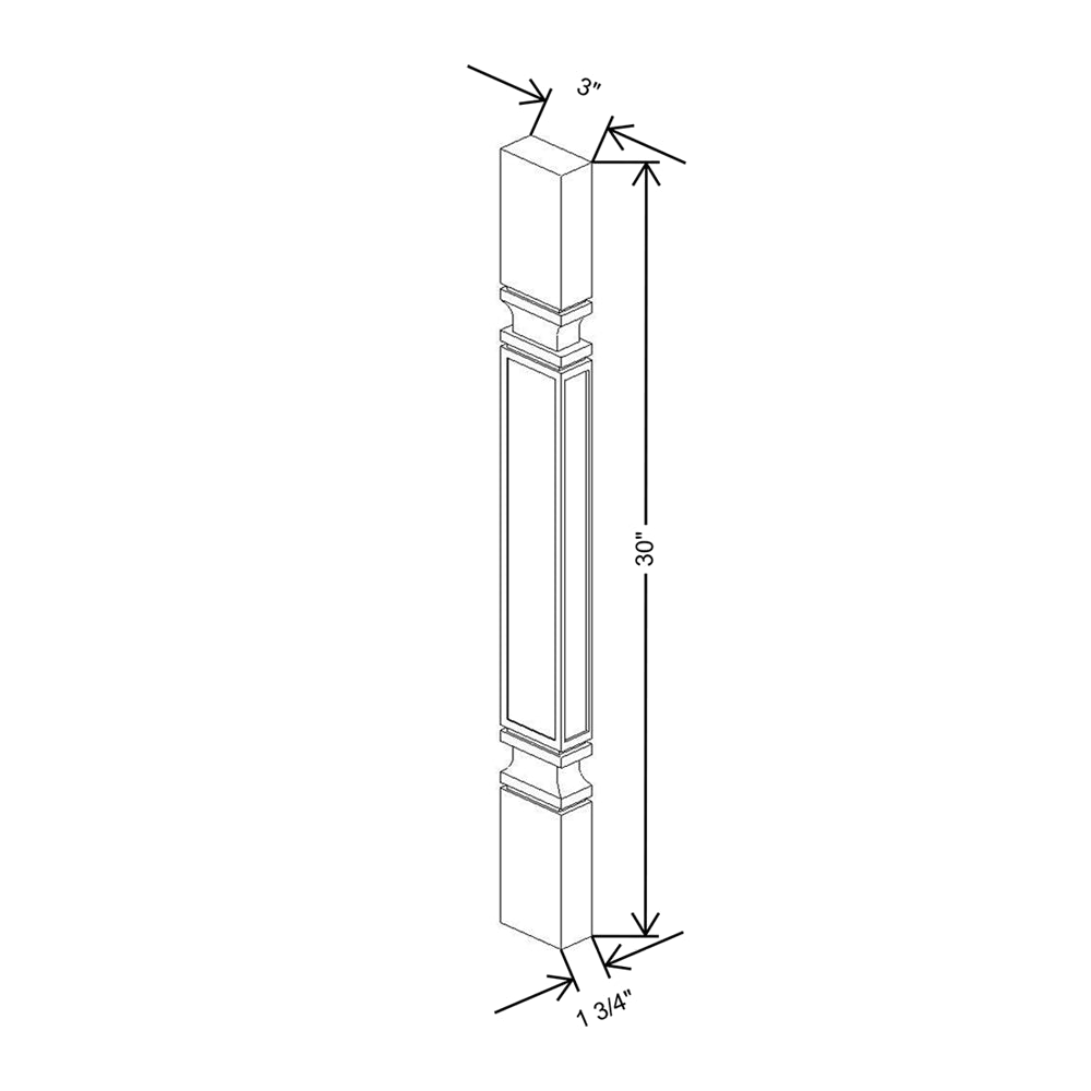 Cubitac Imperial Montclair Lace Spindle Shaker 30"H