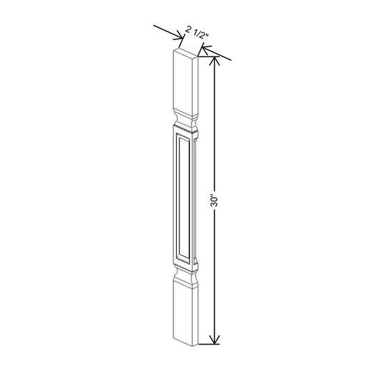 CNC Concord Elegant White 30" H Spindle Square