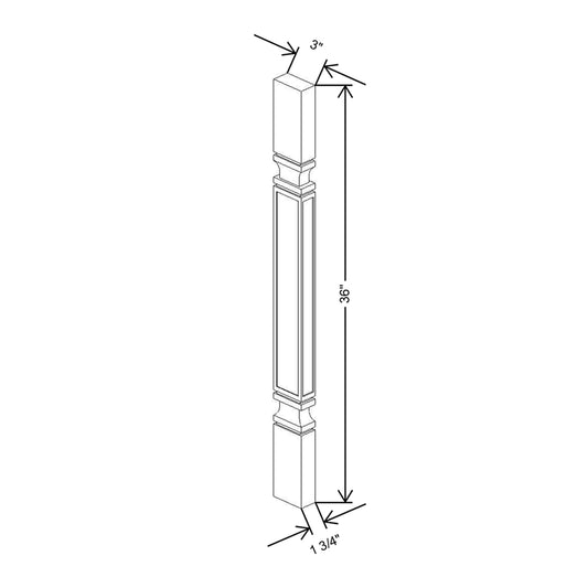 Cubitac Basic Oxford Latte 3" W X 1 1/2" D X 36" H Spindle Shaker