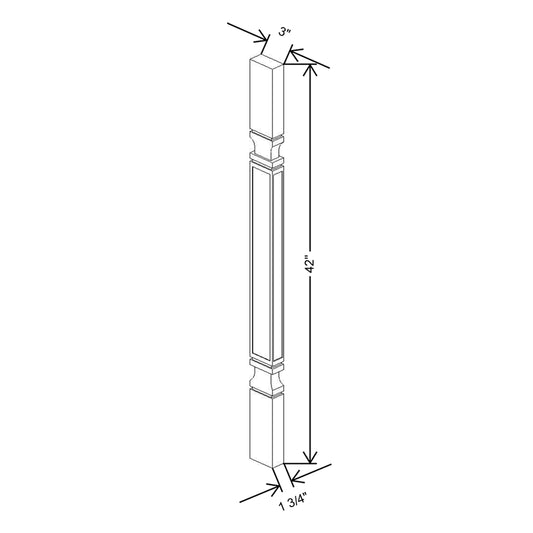 Cubitac Basic Oxford Latte 3" W X 1 1/2" D X 42" H Spindle Shaker