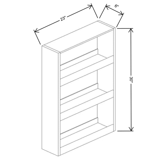 Fabuwood Allure Luna Desert Oak 6" W Base Spice Pull Filler w/Blum Slides {Fil/Cab Ordered Separately}