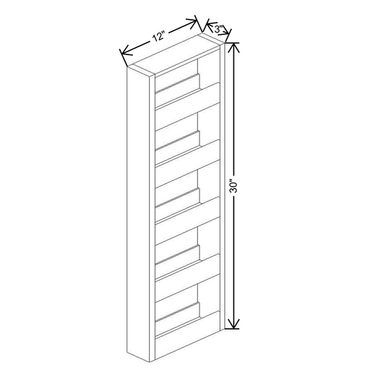 Fabuwood Allure Galaxy Mocha 3" W x 30" H Spice Pull Out Wall {Fil/Cab Ordered Separately}