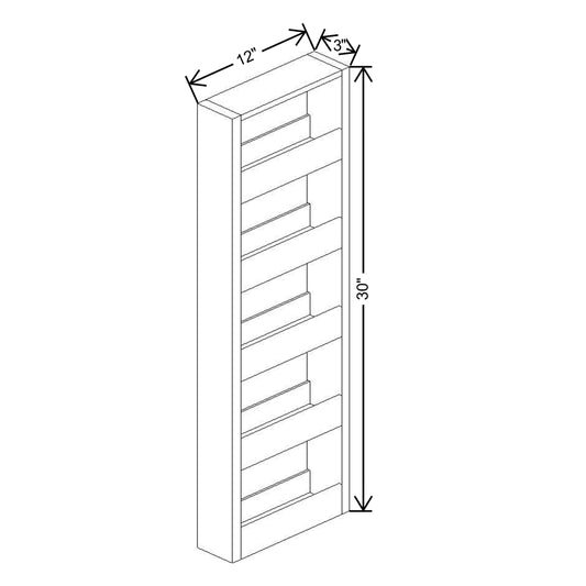 Fabuwood Allure Galaxy Cobblestone 3"W X 30"H Spice Pull Out Wall {Fil/Cab Ordered Separately}