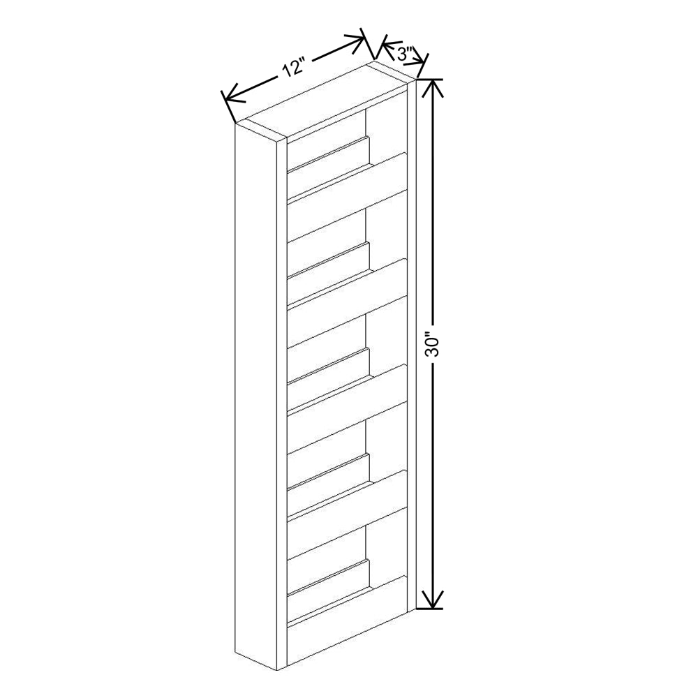 Fabuwood Allure Galaxy Frost 3"W X 30"H Spice Pull Out Wall {Fil/Cab Ordered Separately}