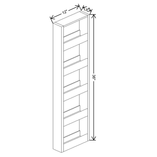 Fabuwood Allure Galaxy Mocha 3" W X 36" H Spice Pull Out Wall {Fil/Cab Ordered Separately}