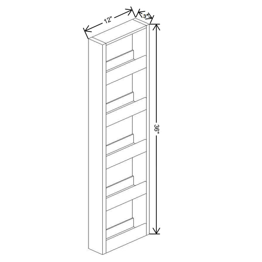 Fabuwood Allure Fusion Nickel 3" W X 36" H Spice Pull Out Wall {Fil/Cab Ordered Separately}