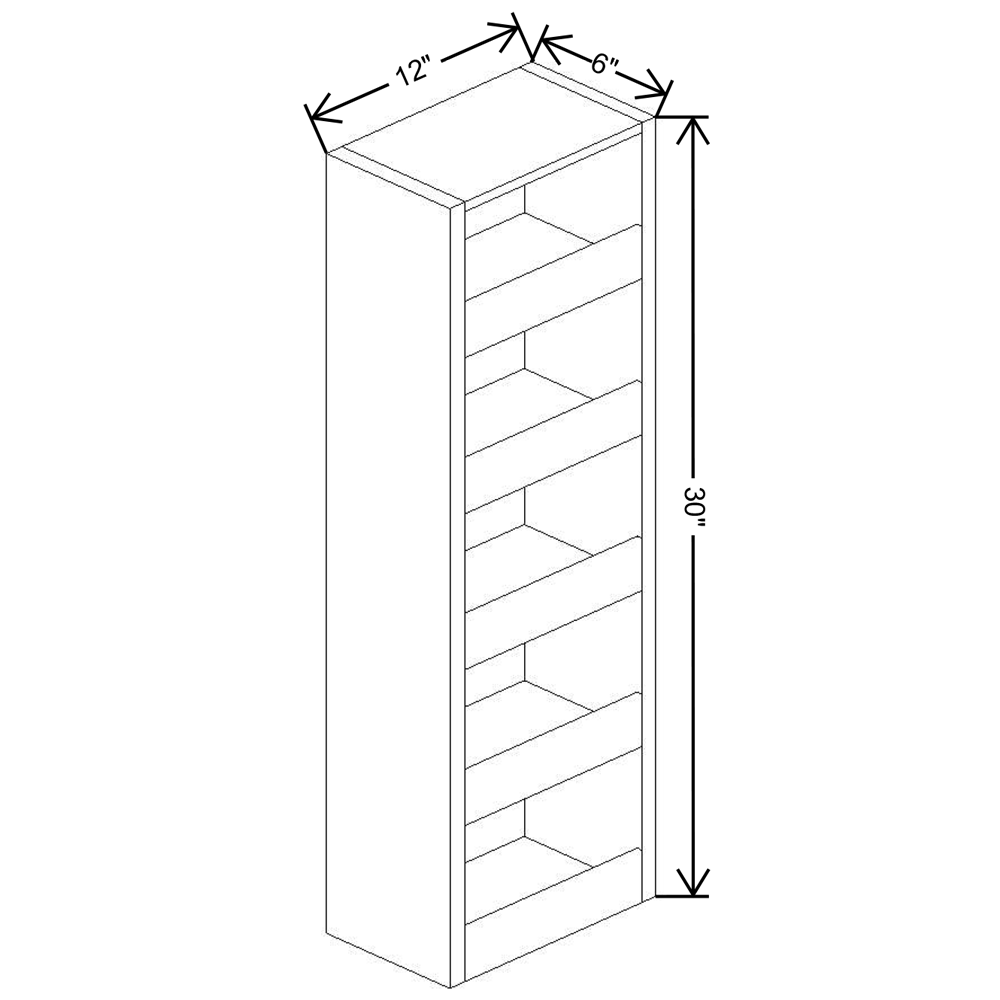 Fabuwood Allure Imperio Dove 6"W X 30"H Spice Pull Out Wall {Fil/Cab Ordered Separately}