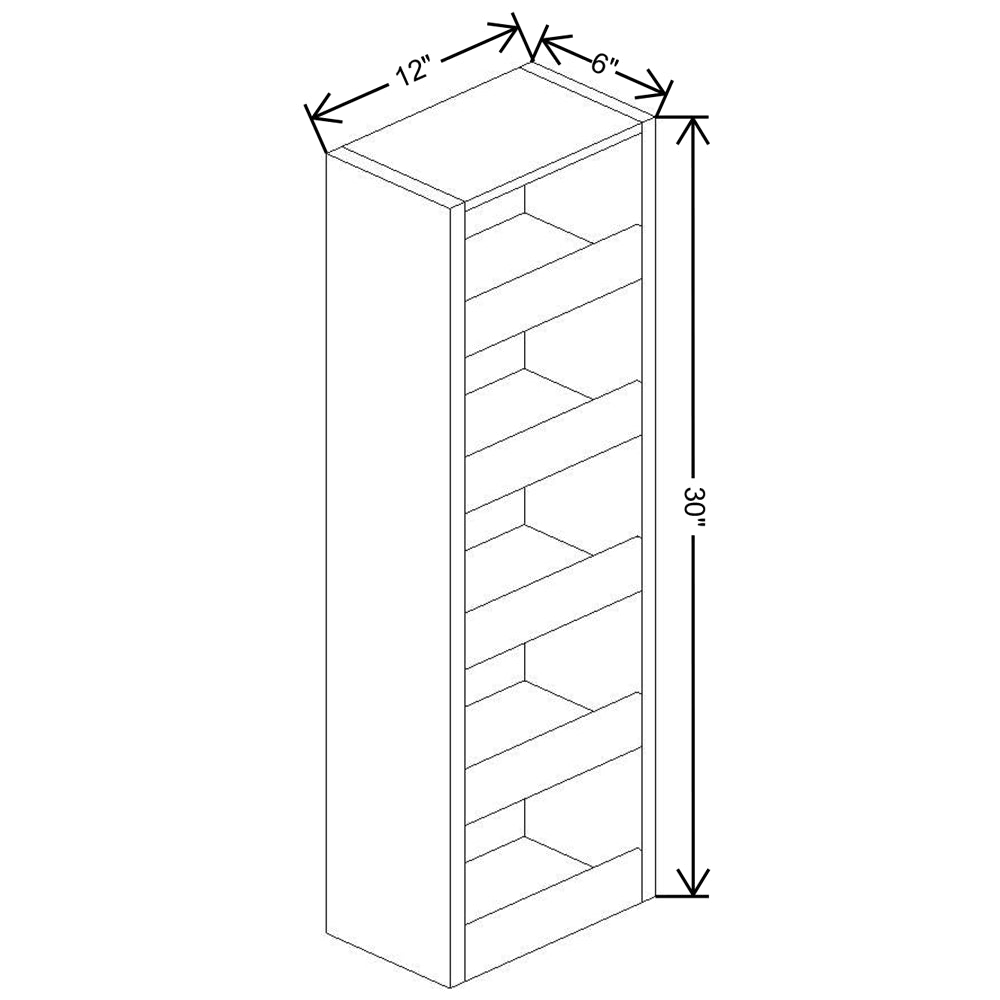 Fabuwood Value Premium Hallmark Frost 6"W X 30"H Spice Pull Out Wall {Fil/Cab Ordered Separately}