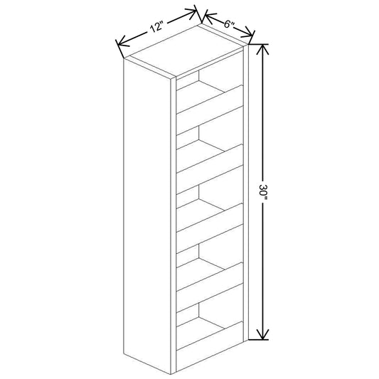 Fabuwood Allure Galaxy Dove 6"W X 30"H Spice Pull Out Wall {Fil/Cab Ordered Separately}