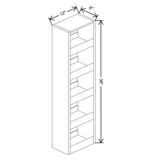 Fabuwood Allure Galaxy Cobblestone 06"W X 36"H Spice Pull Out Wall {Fil/Cab Ordered Separately}