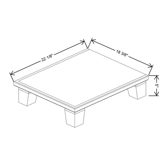 Fabuwood Allure Luna Timber 18"W & 22"D Shaker Platform With Taper Feet For TP1821