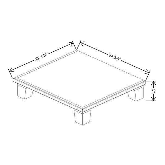 Fabuwood Allure Onyx Cobblestone  24"W & 22"D Shaker Platform With Taper Feet For V24