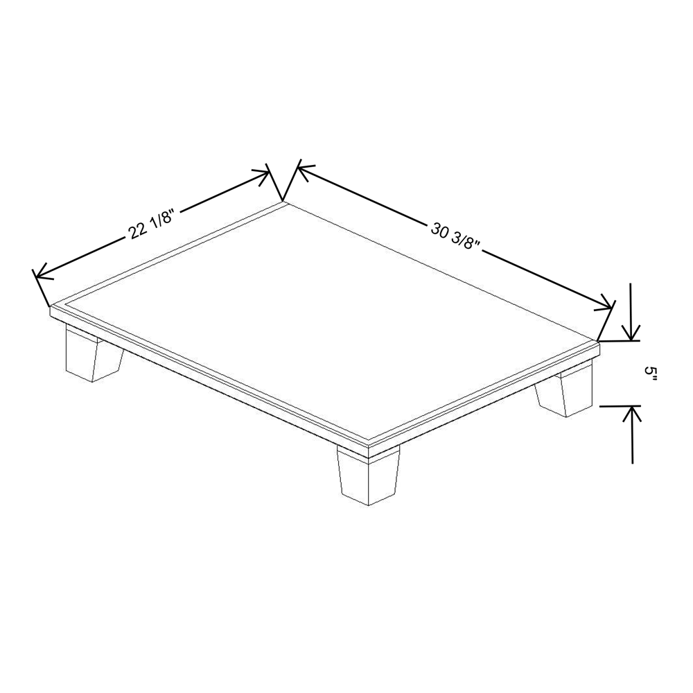 Fabuwood Allure Nexus Frost 30"W & 22"D Shaker Platform With Taper Feet For V30