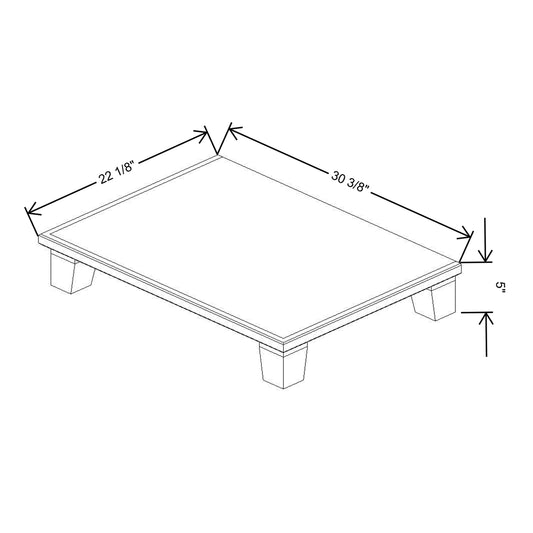 Fabuwood Allure Onyx Frost  30"W & 22"D Shaker Platform With Taper Feet For V30