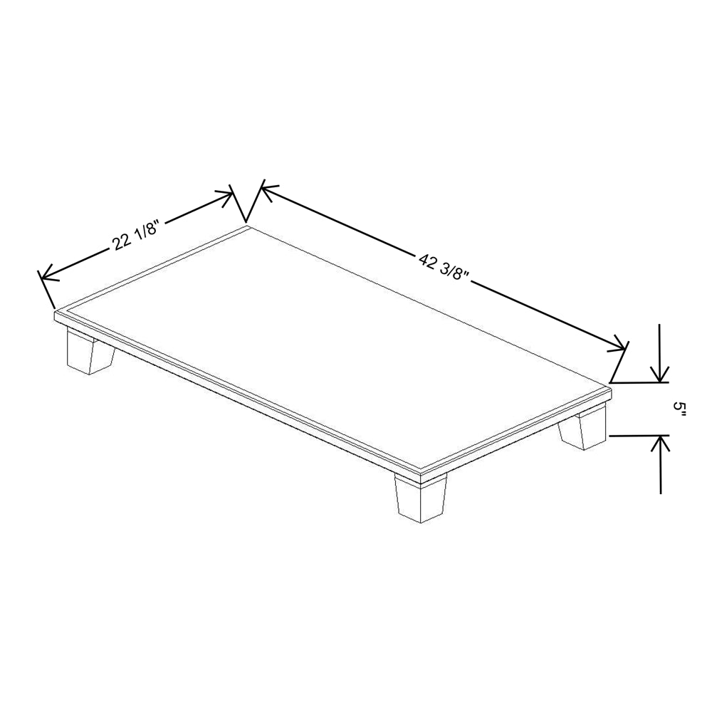 Fabuwood Allure Galaxy Cobblestone 42"W & 22"D Shaker Platform With Taper Feet For V42