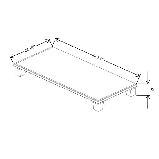 Fabuwood Allure Onyx Frost  48"W & 22"D Shaker Platform With Taper Feet For V48