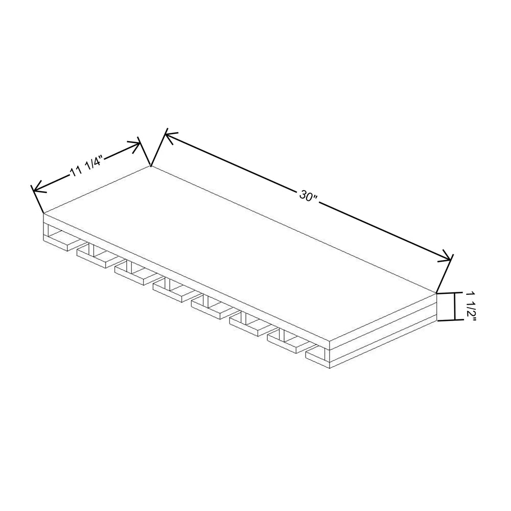 Fabuwood Allure Galaxy Desert Oak 30" W X 1 1/2" H X 11 1/4" D  Stemware Rack
