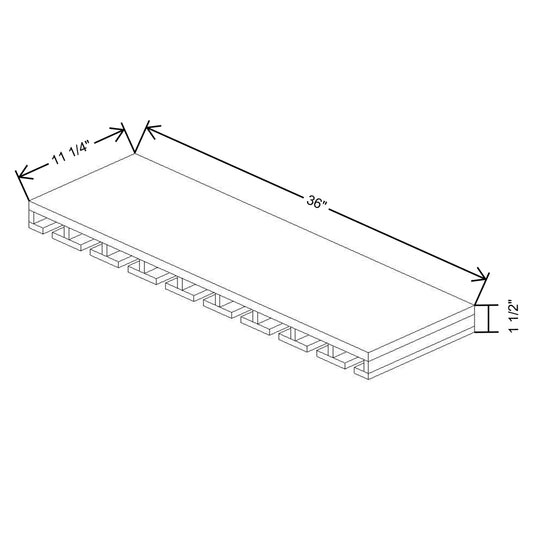 Fabuwood Value Premium Hallmark Frost 36"W x 12"D Stemware Rack