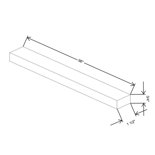 Fabuwood Allure Fusion Dove 96"W Starter Molding {Allure & Wel. Ivory only}