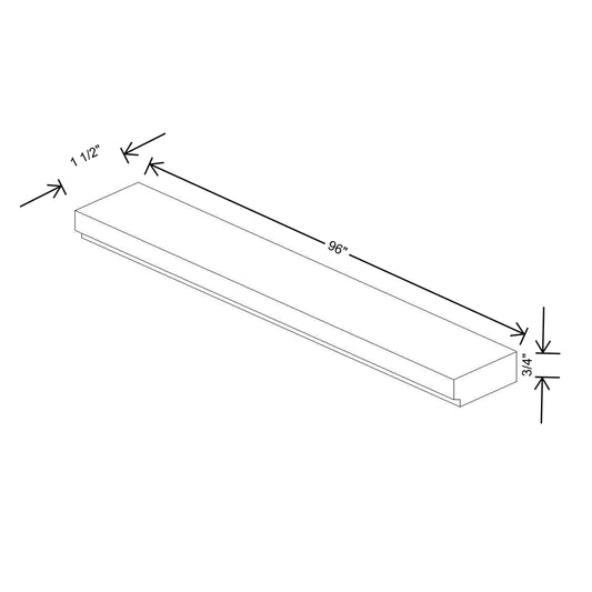 Fabuwood Illume Catalina Bianco Gloss 2 Starter Molding 3/4" X 1 1/4" X 96"