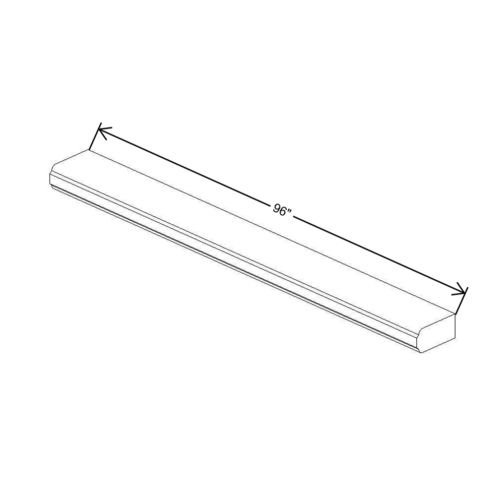 CNC Concord Newport White 2 1/4" W X 3/4" H Trim Molding