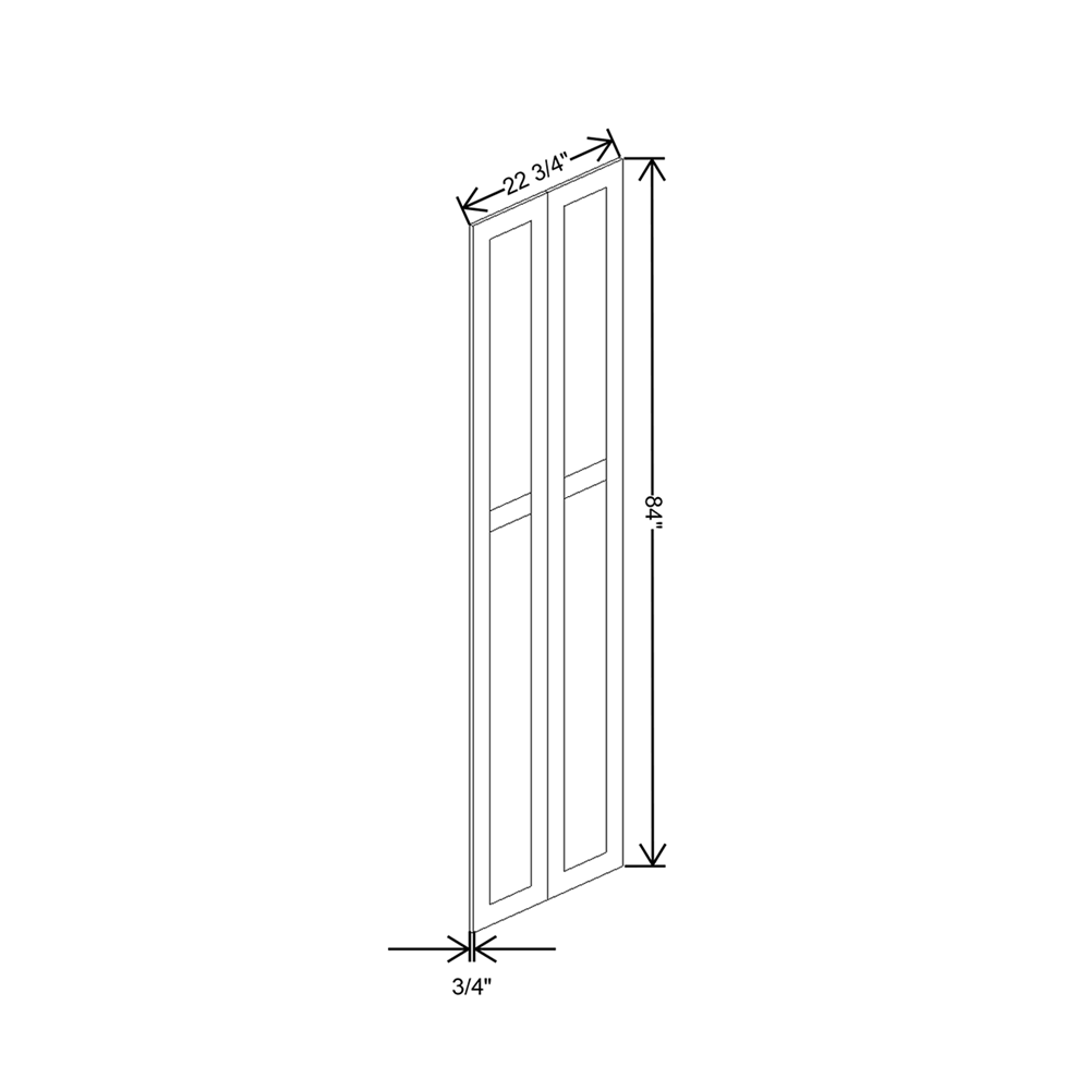 Cubitac Prestige Milan Latte 84"H Tall Decorative End