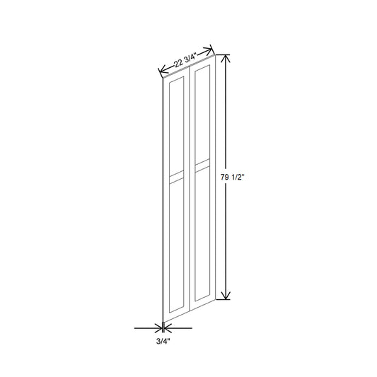 Cubitac Basic Ridgefield Latte 84" H Tall Decorative End