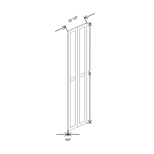 Cubitac Imperial Madison Latte 96"H Tall Decorative End