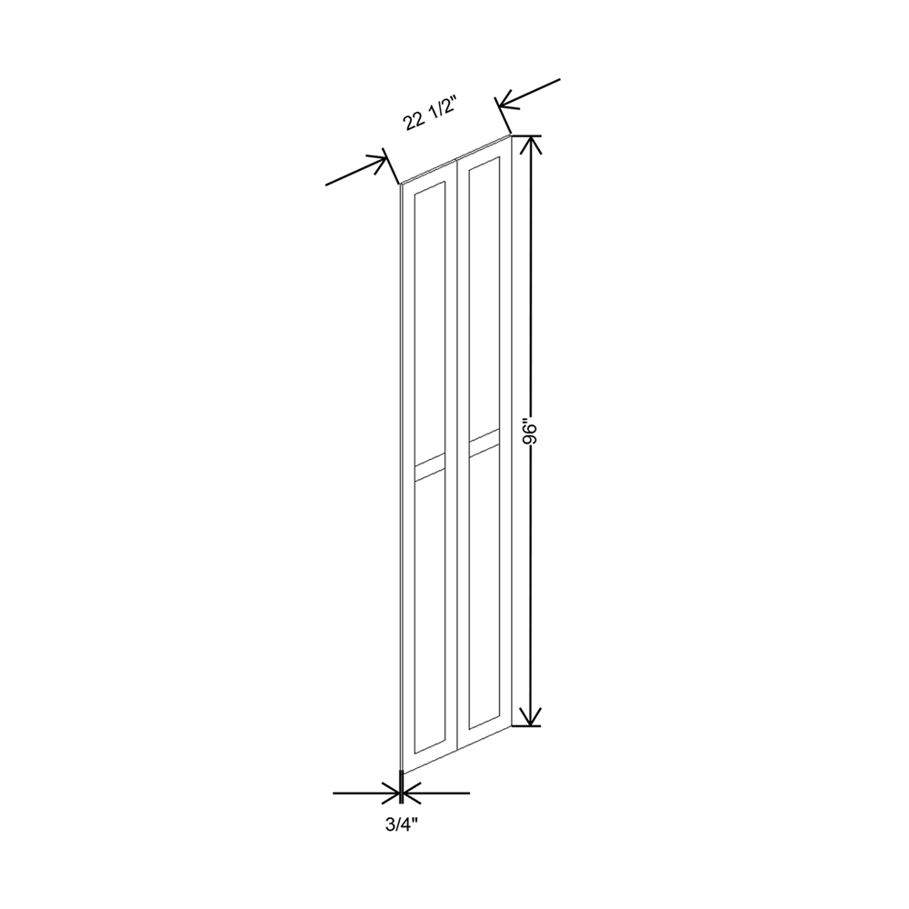 Cubitac Imperial Madison Midnight 96"H Tall Decorative End