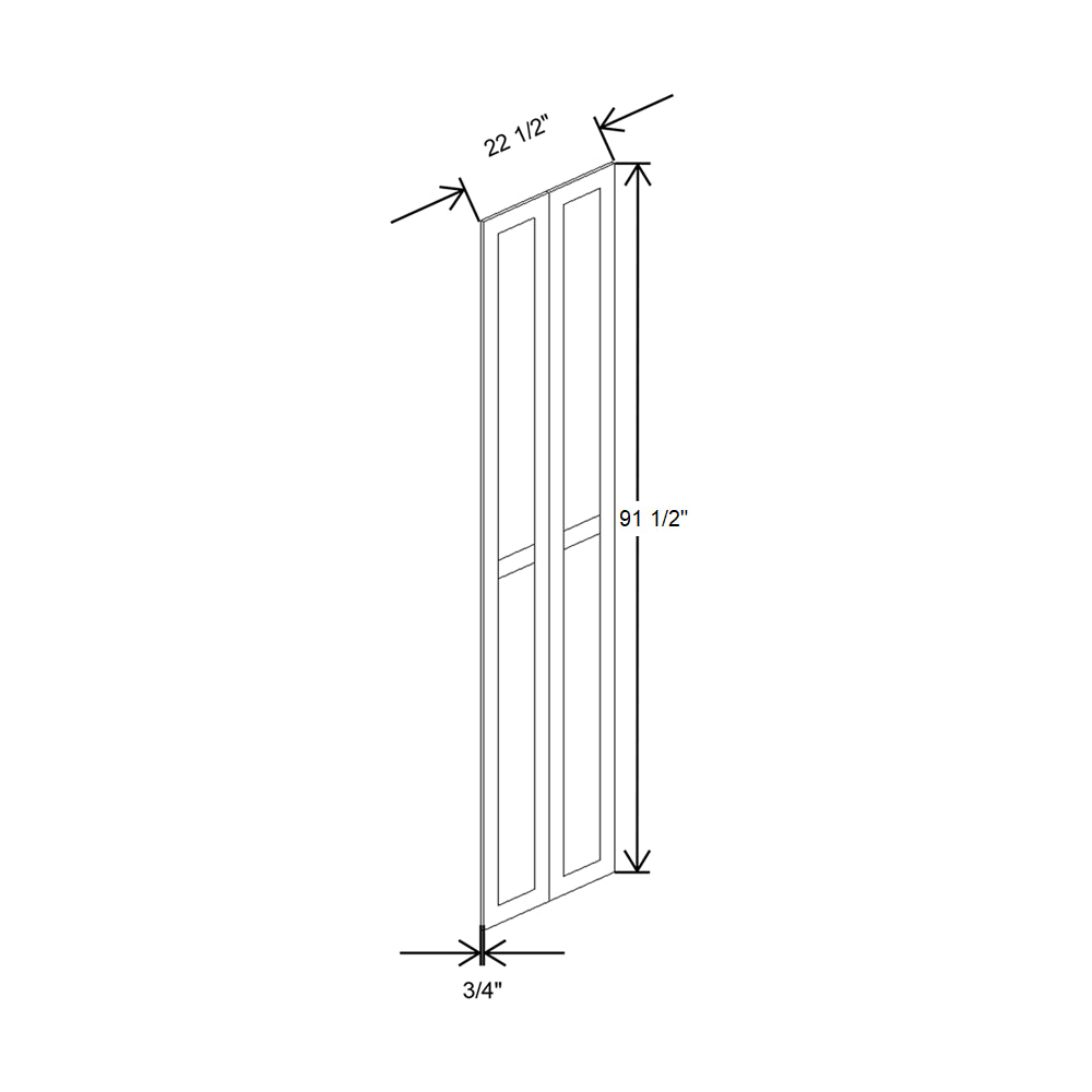 Cubitac Basic Oxford Latte 96" H Tall Decorative End