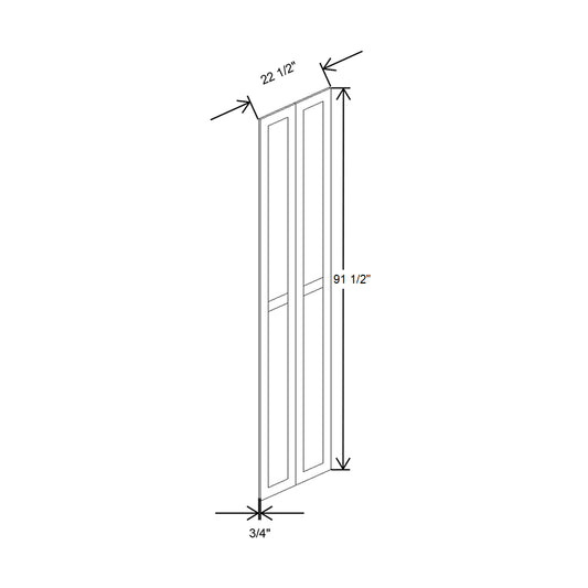 Cubitac Basic Oxford Latte 96" H Tall Decorative End