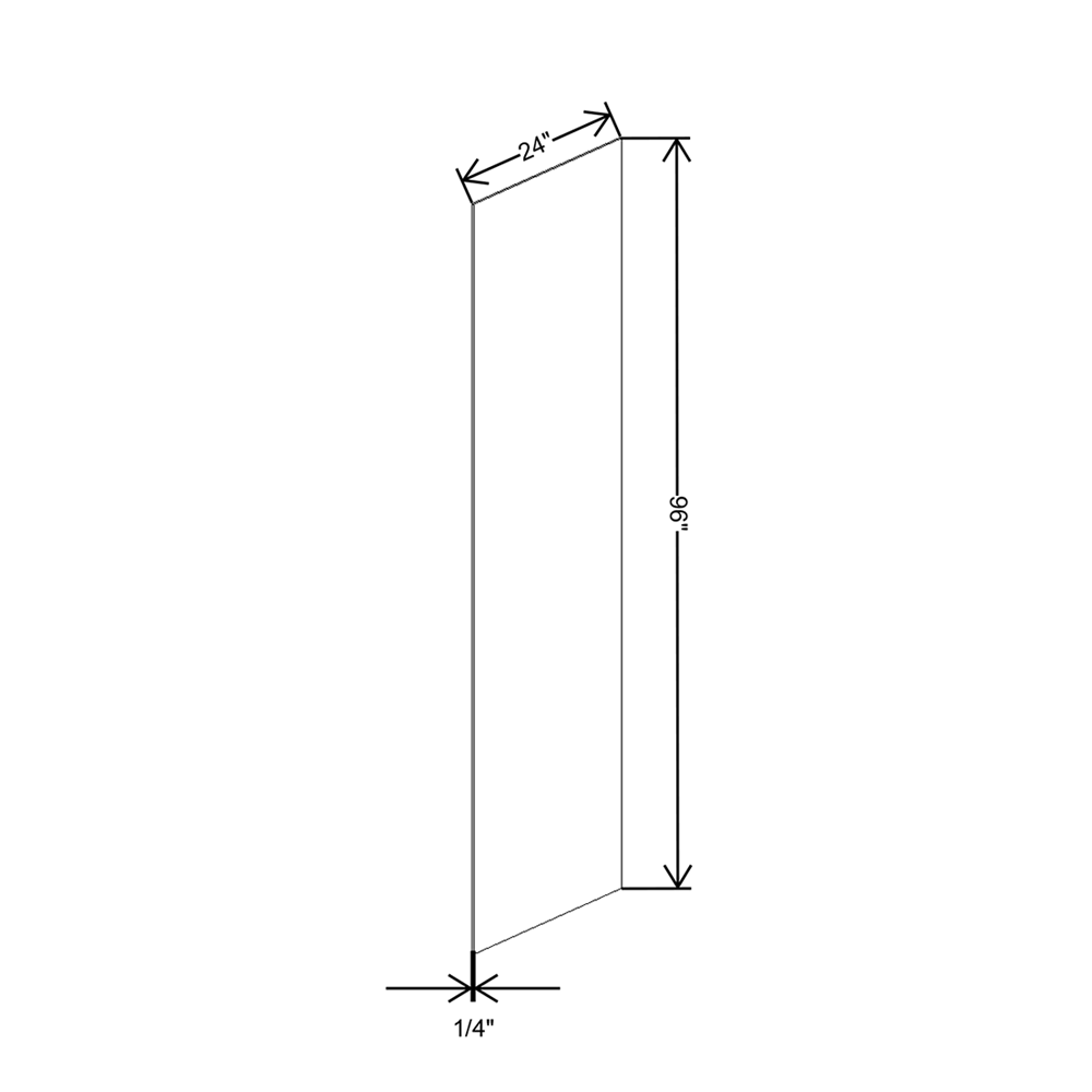 Cubitac Imperial Madison Dusk Tall Finished Skin 23 1/4"W X 1/4"D X 96"H