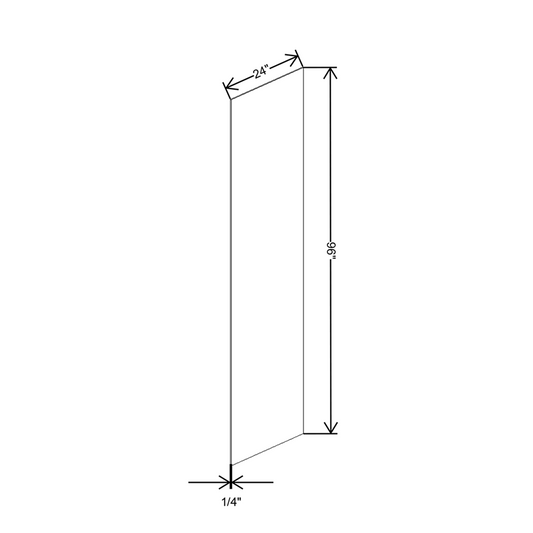 Cubitac Imperial Madison Latte Tall Finished Skin 23 1/4"W X 1/4"D X 96"H