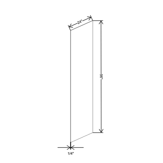 Cubitac Imperial Montclair Sapphire Tall Finished Skin 23 1/4"W X 1/4"D X 96"H