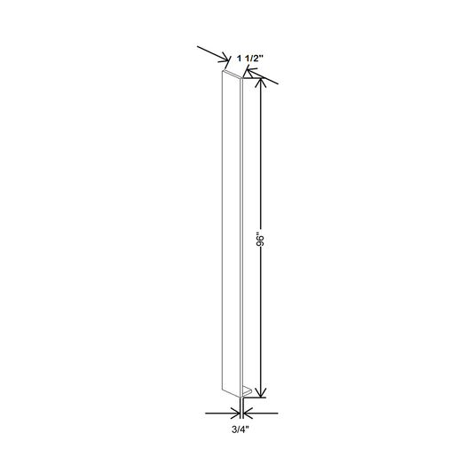 Cubitac Prestige Dover Latte 1 1/2"W X 96"H Tall Filler